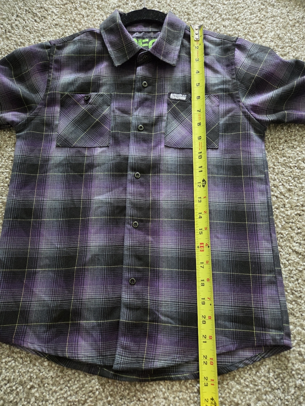 DIXXON X B.J. Baldwin Flannel Youth Division Medium Purple Plaid Snap Shirt - Picture 10 of 10